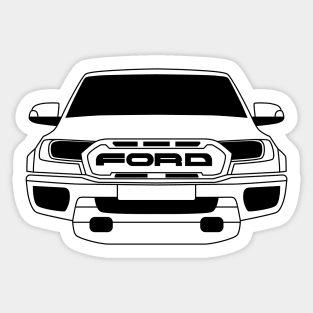 Ford Ranger Raptor Black Outline Sticker